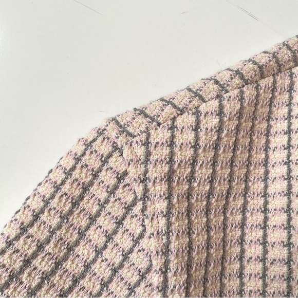 Club Monaco Women's Khaki Geo Print Crop Jacket in Pink Mix / Rose, Size XS - Picture 9 of 13